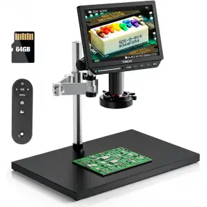 TOMLOV TM4K Esnek Kol Dijital Mikroskop 2000x, 52MP 4K LCD Mikroskop - 8 Inc