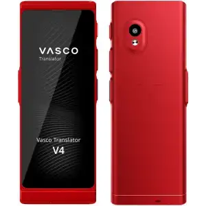 Vasco V4 Dil Tercüman Cihazı - 108 Dil - WiFi Olmadan Ücretsiz - Yakut Kırmızı