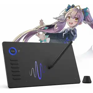 VEIKK A15 10x6 Inc Çizim Tableti, 12 Kısayol Tuşlu - Mavi