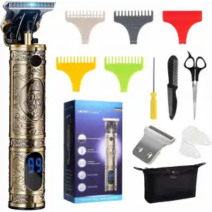 VOTMONI Erkekler için Profesyonel T Bıçaklı Saç Kesme Makineleri - Altın