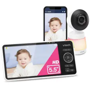 VTech Akıllı WiFi Bebek Monitörü, 2K CMOS Sensörlü 5.5 Inc - 1 Kamera