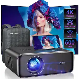 WiMiUS P62 1080P Dış Mekan Film Projektörü - WiFi 6 Bluetooth 5.2 - 4K