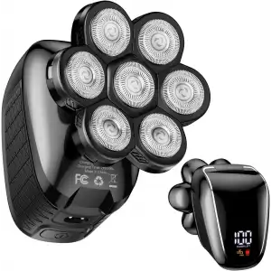 Wyklaus - Kel Erkekler için Elektrikli Kafa Tıraş Makinesi - Siyah