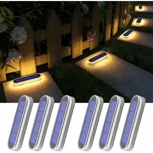 YiLaie Güneş Enerjili Dış Mekan Işıkları Otomatik Açma/Kapama 6 Adet - Sıcak Beyaz