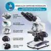 AmScope 40X-2500X LED Dijital Binoküler Bileşik Mikroskop 0.3MP Kamera