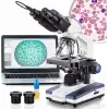 AmScope 40X-2500X LED Dijital Binoküler Bileşik Mikroskop 5MP Kamera