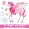 Barbie Bebek Pegasus Pembe Kanatlı At Oyuncak