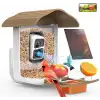 BirdSnap PAV - Akıllı Kuş Yemliği, Güneş Enerjili Kamera 2K HD - Açık Kahverengi