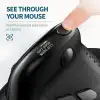 DeLUX Seeker Kablosuz Ergonomik Dikey Mouse, OLED Ekran - M618XSD-Siyah