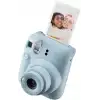 Fujifilm Instax Mini 12 Anlık Fotoğraf Makinesi/ Minimate Özel Kılıf/20 Sayfa/İkili Paket - Mavi