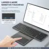 GEODMAER Büyük Touchpad Katlanabilir Bluetooth Klavye