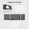 GEODMAER Büyük Touchpad Katlanabilir Bluetooth Klavye