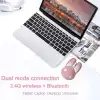 Guguelec Kablosuz Mouse, Sevimli Tavşan Bluetooth Çift Mod, Küçük - Pembe