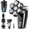 Hexus 7D Çıkarılabilir Baş Tıraş Makinesi Kuru/Islak - Erkekler İçin - Siyah