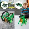 Kidwill Çocuklar İçin Güneş Enerjili Robot Seti, 14ü 1 Arada Eğitici - Yeşil