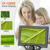 Koolertron 12MP 1-1200X Büyütme 7 Inc LCD Dijital Mikroskop