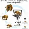 Koolertron 12MP 1600X Büyütme 9 Inc LCD Dijital Mikroskop