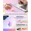 Lekvey Dikey Kablosuz Ergonomik Mouse, Şarj Edilebilir 2.4G Optik - Mor/Pembe