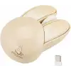 Lomiluskr Sevimli Tavşan 2.4G Kablosuz Sessiz Mouse - Bej Tavşan