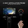 NIDAGE Eklemli Boroskop, İki Yönlü Eklemli Yılan Kameralı 0.24 Inc Endoskop