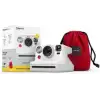 Polaroid Now Paketi - Beyaz Kamera ve Kırmızı Seyahat Çantası