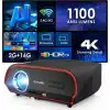 Pxodyda 4K Projektör Gün Işığı HDR WiFi 6 Bluetooth, 5G Projektör, Akıllı LED