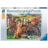 Ravensburger Bahçedeki Sevimli Köpekler 500 Parça Puzzle - 15036