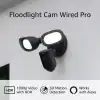 Ring Floodlight Cam Wired Pro Kuş Bakışı ve 3D Hareket Algılama, Siyah