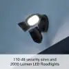 Ring Floodlight Cam Wired Pro Kuş Bakışı ve 3D Hareket Algılama, Siyah
