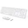 Seenda Kablosuz Klavye ve Mouse, USB ve Type-C - Beyaz