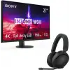 Sony INZONE H5 Kablosuz Oyun Kulaklığı H5 Kulaklık Siyah + M9II Monitör