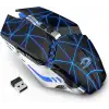 TENMOS T12 Kablosuz Oyun Mouse Şarj Edilebilir, 2.4G Sessiz Optik - Yıldızlı Siyah