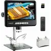 TOMLOV DM402 Pro 2K Dijital Mikroskop 1200x, 10.1 Inc 24MP