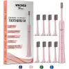 Wagner Stern Ultrasonik Beyazlatma 8 Fırça Başlıklı Diş Fırçası - Pembe