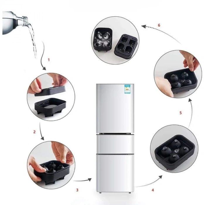 Kuru Kafa Şekilli Silikon Buz Kalıbı