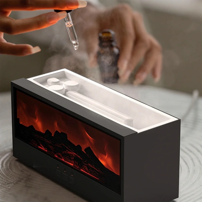 Şömine Görünümlü Alev Efektli Hava Nemlendirici