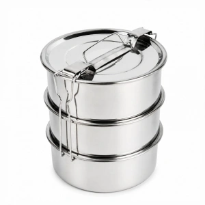 3lü Metal Sefer Tası - Paslanmaz Çelik - 16 cm