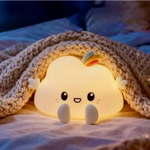 Bulut Tasarımlı Renk Değiştirebilen Dokunmatik Gece Lambası