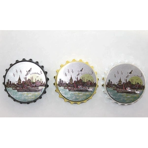 İstanbul Temalı Gazoz Kapağı Magnet - Model 1