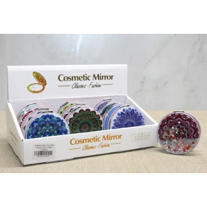 Mandala Desenli Hareketli Sulu El Aynası - Model 6