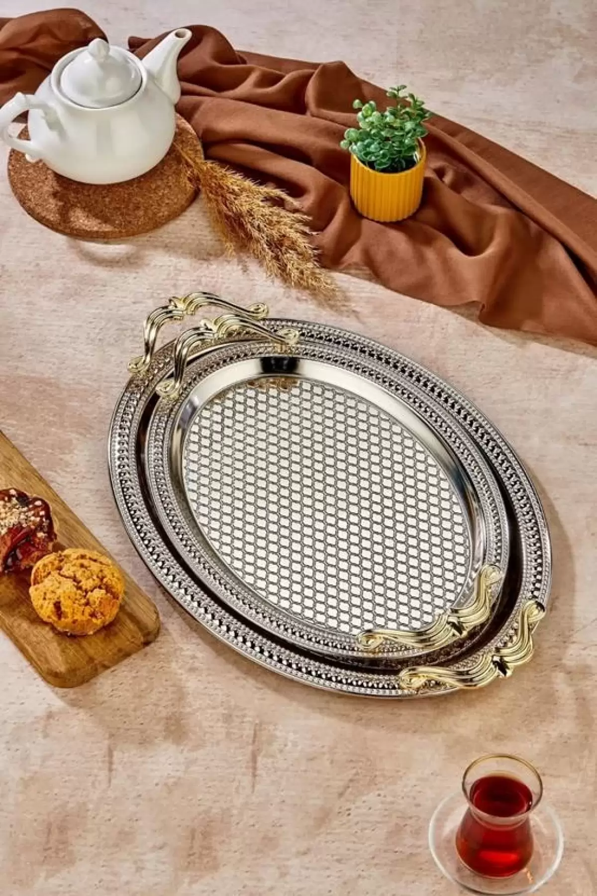 Cok 2li Oval Tepsi