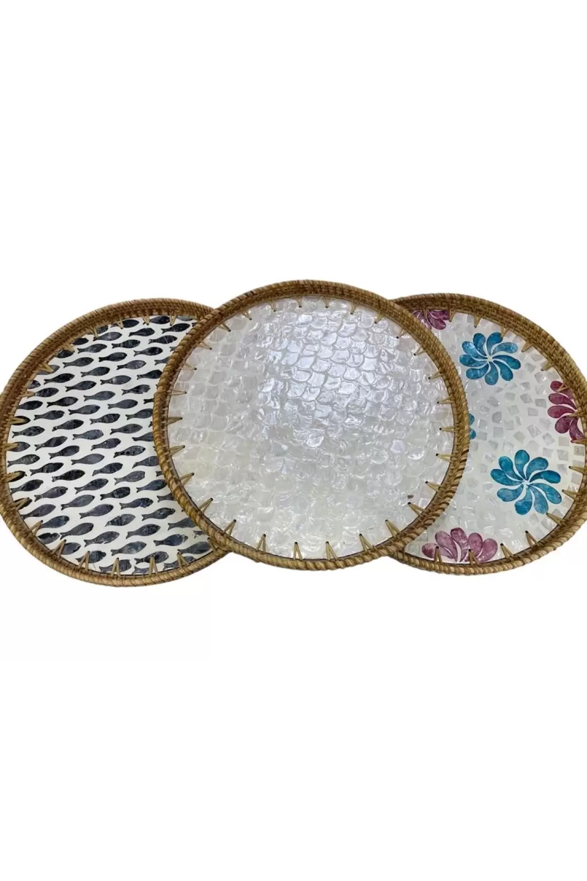 Mien 33cm Rattan Sedef Tepsi