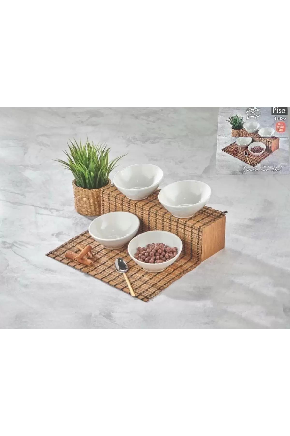 Cok Porselen 14cm 4lü Kase Seti