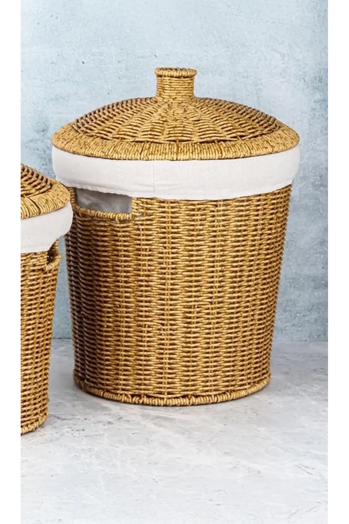 Mien Yuvarlak Büyük Rattan Sepet