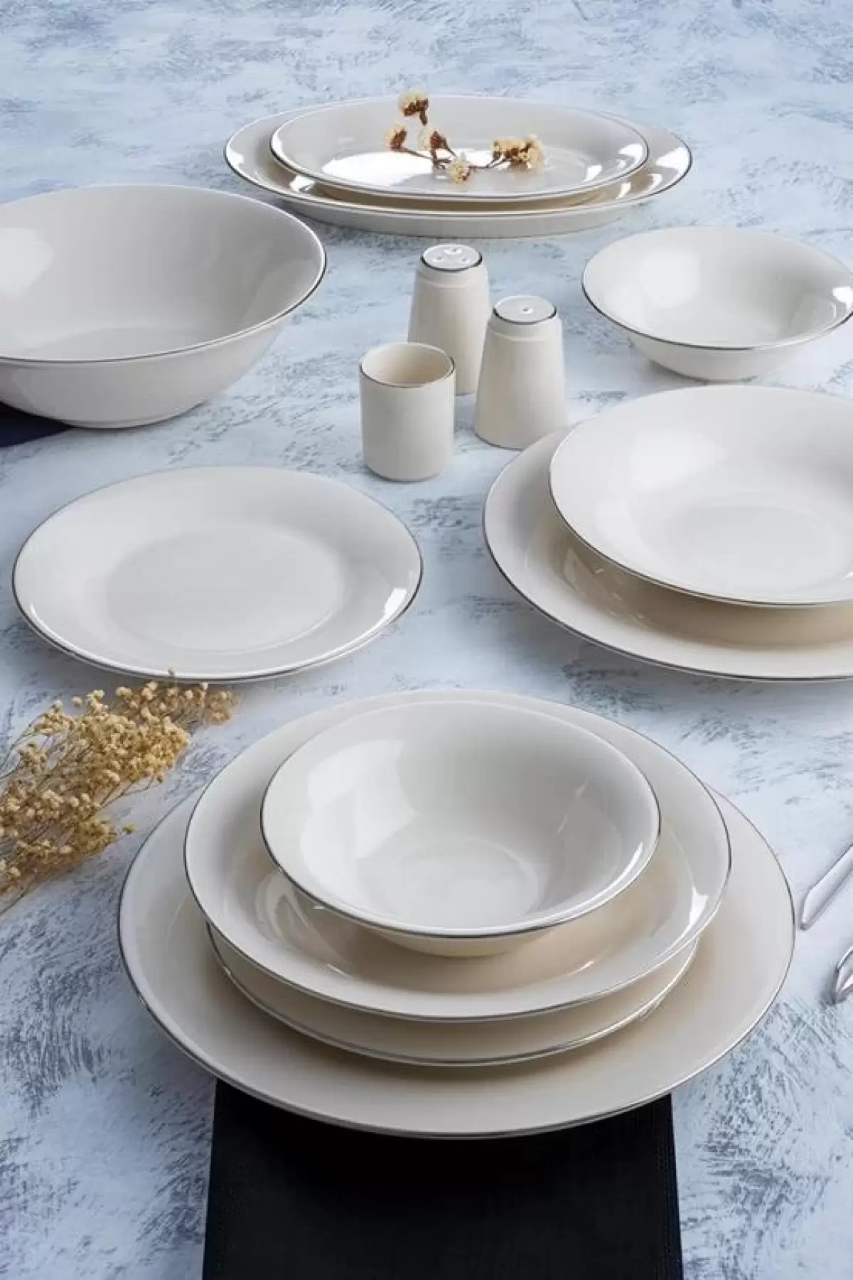 Acar İstanbul Platin 60 Prç Yemek Seti