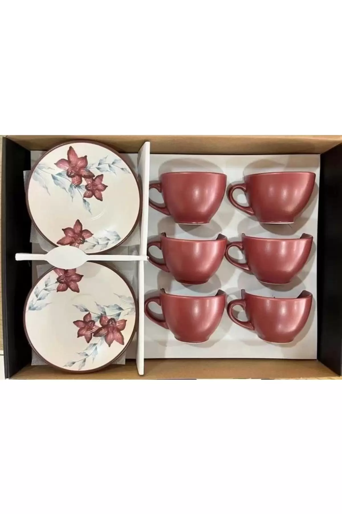 Keramika 6225 Çiçekli Çay Fincan Takımı 6 Lı