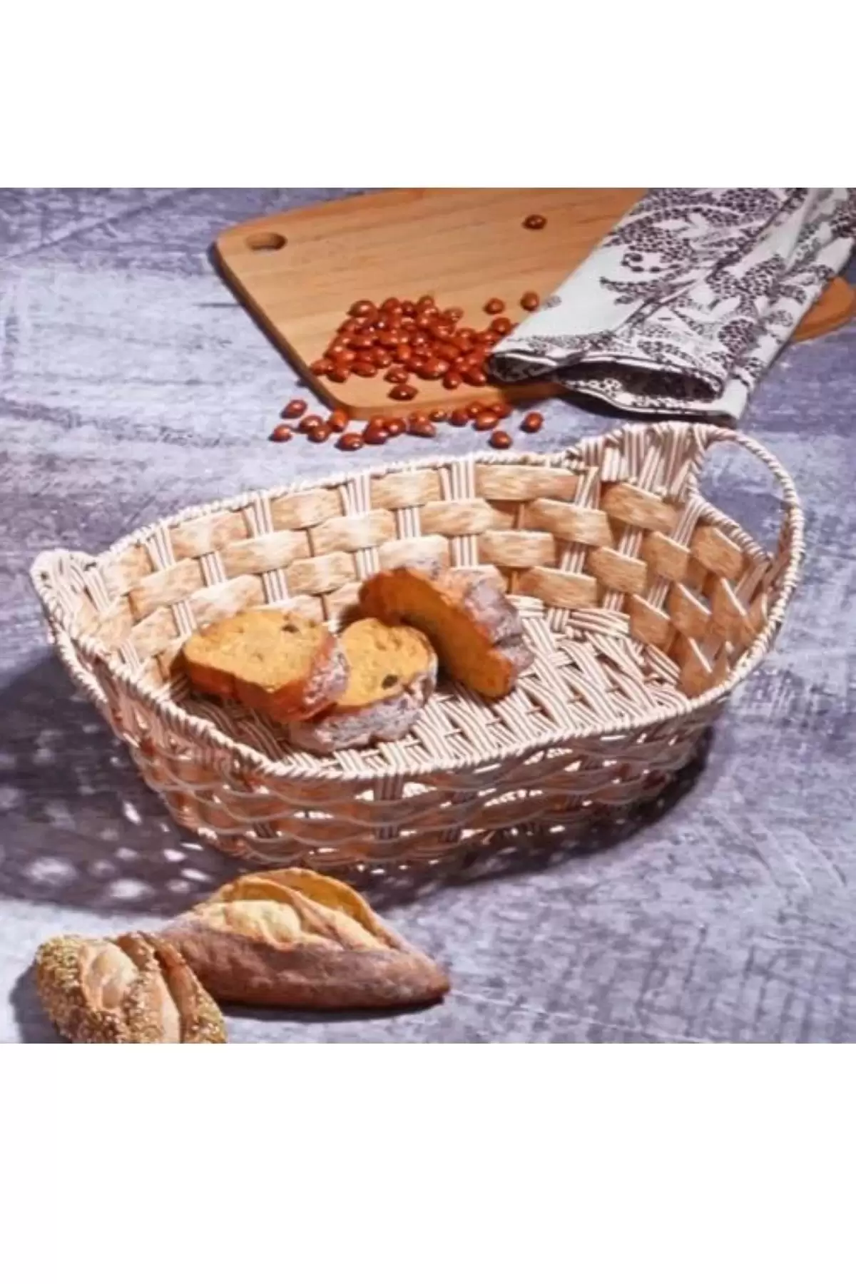 Kosova SPT189 Oval Hasır Ekmek Sepeti