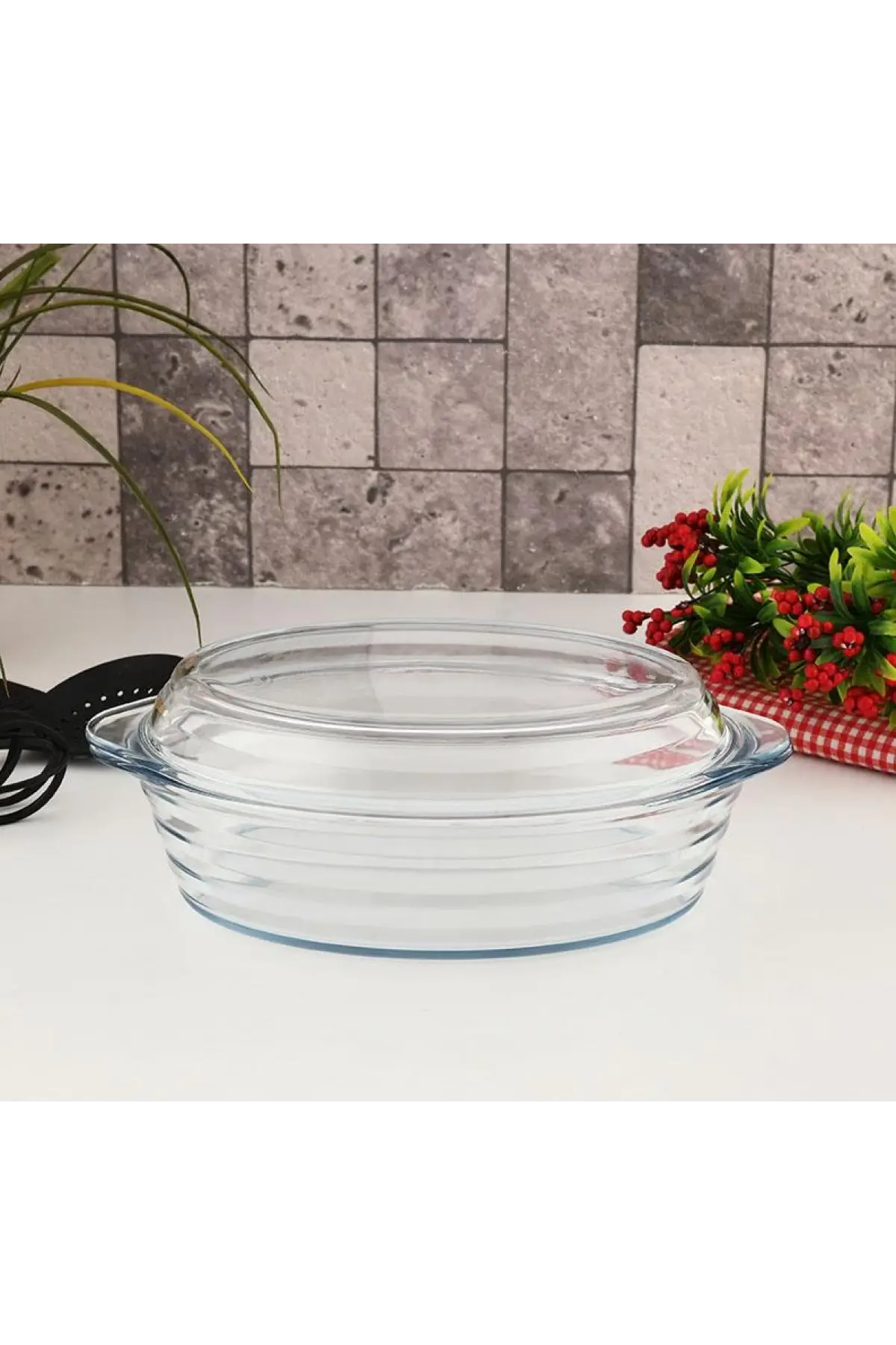 Paşabahçe 590003 Borcam Kapaklı Tencere 2100 cc 25.1x22 cm
