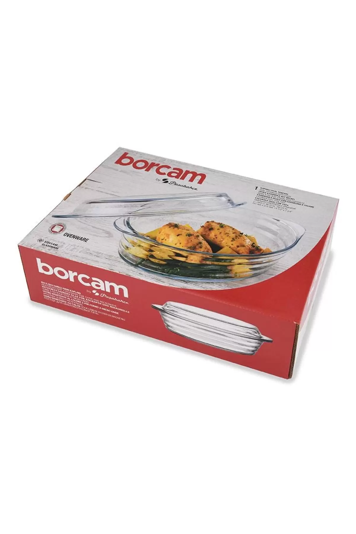 Paşabahçe 590003 Borcam Kapaklı Tencere 2100 cc 25.1x22 cm
