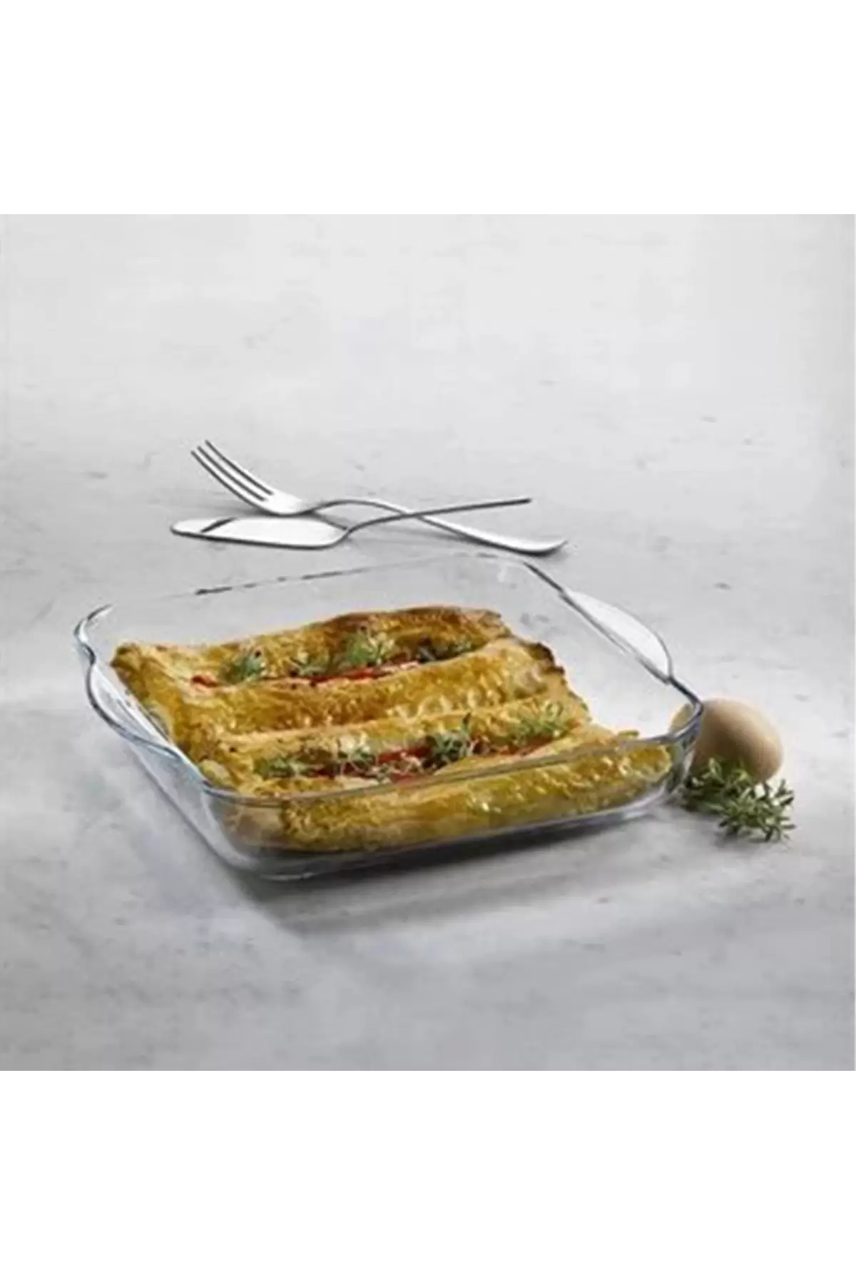 Paşabahçe 59024 Kare Borcam Fırın Kabı 31,8x28,3 cm